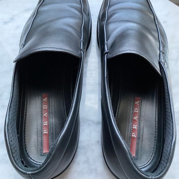 Prada Men's Black Loafer - PS0950 Size 8.5 - Excellent Condition - Picture 7 of 14
